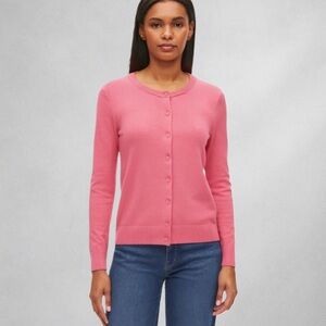 Charter Club Pink Cardigan Sweater XL Button Front Rayon Nylon Knit Soft